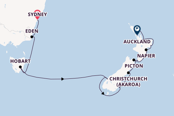 New Zealand from Sydney, Australia with the Azamara Pursuit