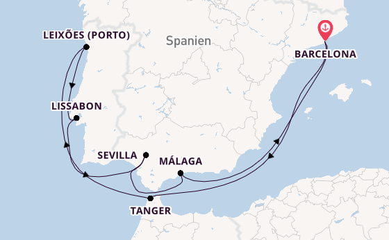Westliches Mittelmeer ab Barcelona, Spanien auf der Celebrity Equinox