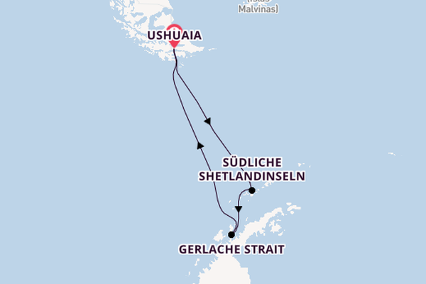 Patagonien ab Ushuaia, Argentinien auf der MS Roald Amundsen