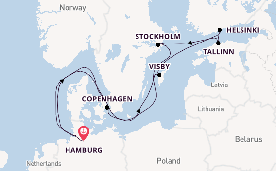 Europe from Hamburg, Germany with the Queen Anne