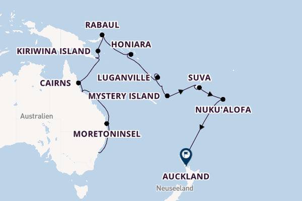 Westerdam: Von Sydney in die Südsee – auf einer Route, die es so nur selten gibt