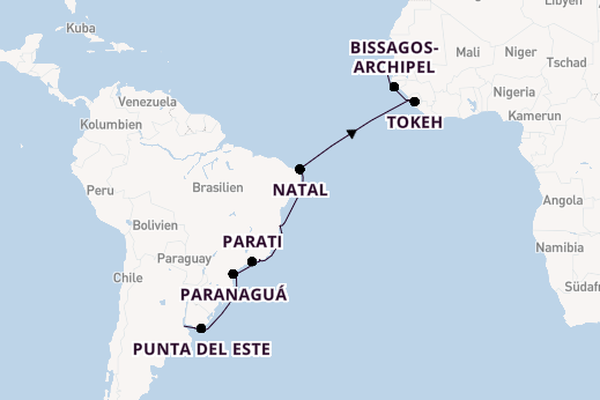Transatlantik ab Buenos Aires, Argentinien auf der Silver Endeavour