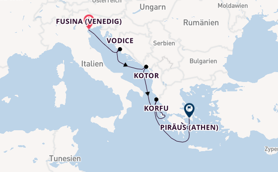 Östliches Mittelmeer ab Fusina (Venedig) auf der Seabourn Quest