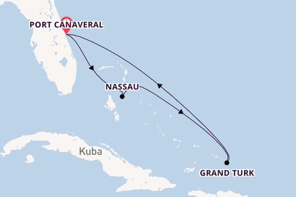 Karibik ab Port Canaveral, USA auf der MSC Seashore