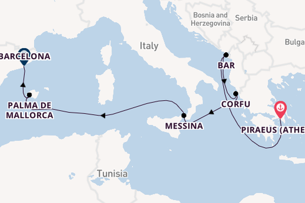 Luxury Ancient Athens with Montenegro, Sicily & Majorca
