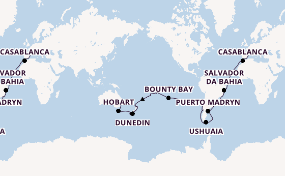 World Cruise from United Kingdom with the MSC Magnifica