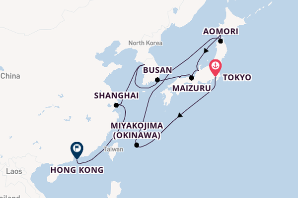 Japan from Tokyo, Japan with the Silver Whisper