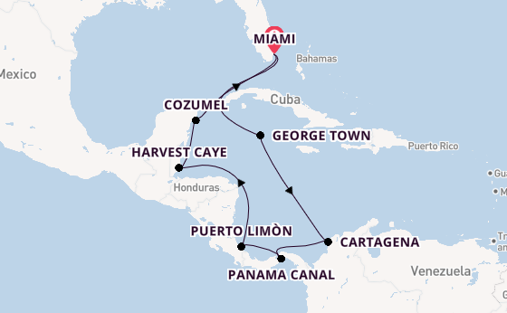Central America from Australia with the Norwegian Sun