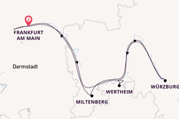 Traumhafte Kreuzfahrt über Wertheim nach Frankfurt am Main