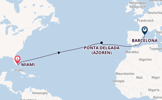Transatlantik ab Miami auf der Norwegian Jewel