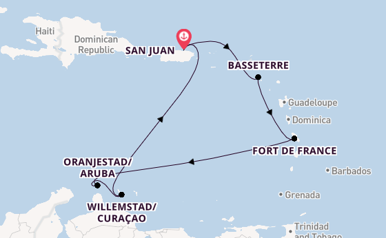 Caribbean from San Juan, Puerto Rico with the Valiant Lady