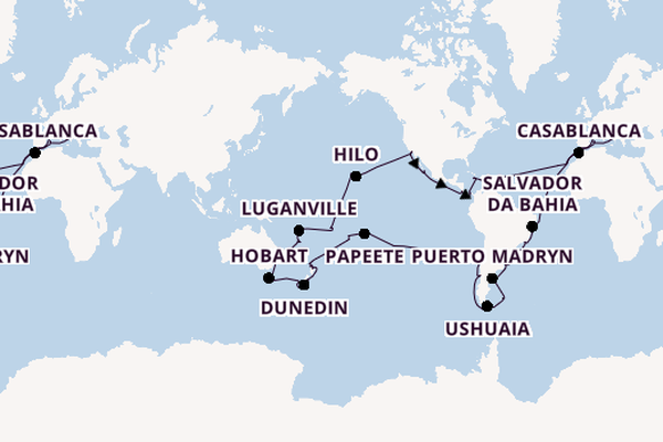 World Cruise from Barcelona, Spain with the MSC Musica