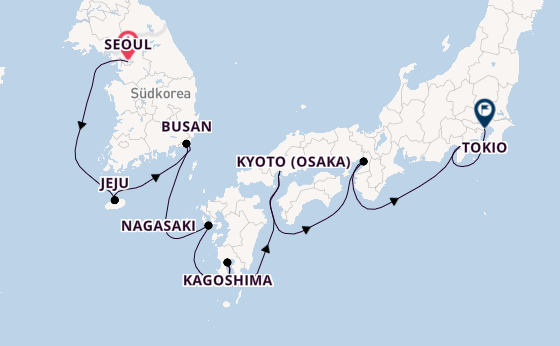 Ostasien ab Seoul, Südkorea auf der Celebrity Millennium
