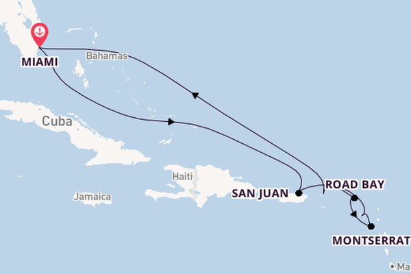 Caribbean from Miami, Florida, USA with the Seabourn Quest