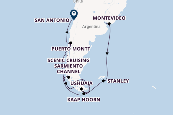 Zuid-Amerika vanaf Buenos Aires, Argentinië met de Oosterdam