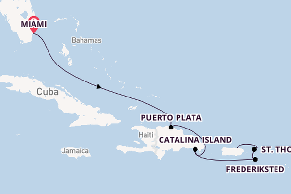 Caribbean vanaf Miami, Verenigde Staten met de EXPLORA II