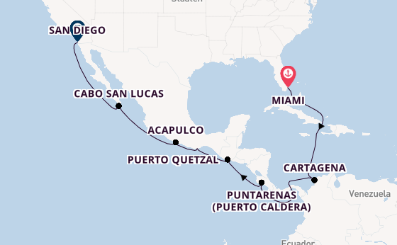 Mexikanische Riviera ab Miami auf der Zuiderdam