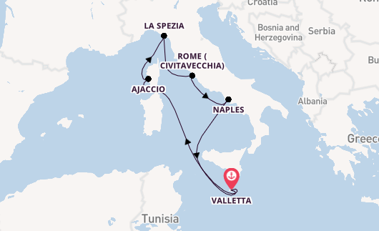 Western Mediterranean from Valletta, Malta with the Azura