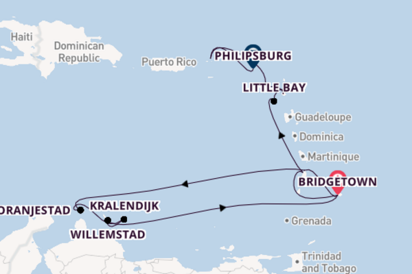 Zuidelijke Caraïben vanaf Bridgetown, Barbados met de Seabourn Ovation