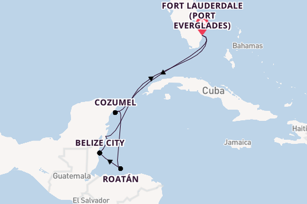 Western Caribbean from Fort Lauderdale (Port Everglades), Florida with the Enchanted Princess