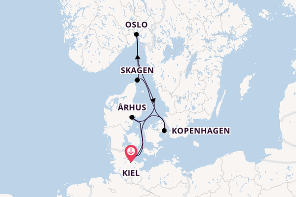 Noorwegen vanaf Kiel, Duitsland met AIDAnova