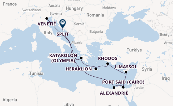 Middellandse Zee vanaf Nederland met de MSC Lirica