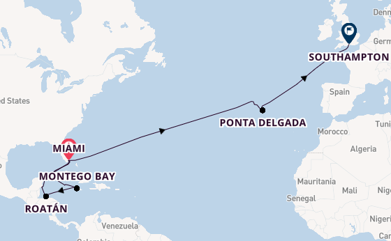Transatlantic from Miami, Florida with the Queen Elizabeth