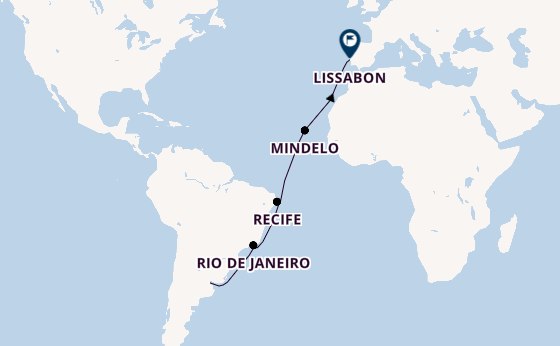 Transatlantik ab Buenos Aires, Argentinien auf der Norwegian Star