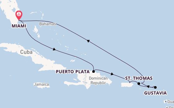 Caribbean vanaf Miami, Verenigde Staten met de Seven Seas Grandeur