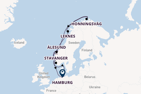 Noorwegen vanaf Travemünde, Duitsland met de MS EUROPA