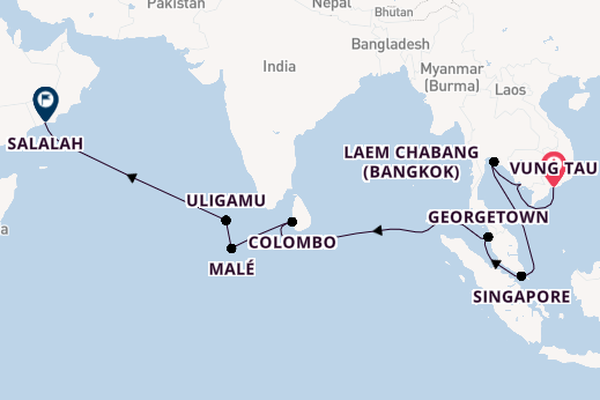 Zuidoost-Azië vanaf Vung tau met de VASCO DA GAMA