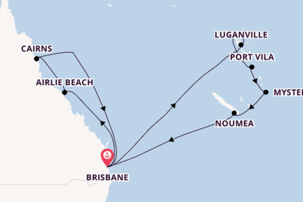 South Pacific & Queensland Cruise with Brisbane Stay