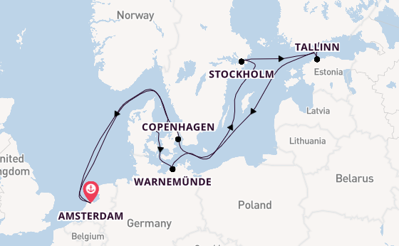 Europe from Amsterdam, Netherlands with the Celebrity Eclipse