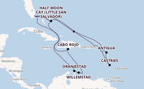 Caribbean from Miami, Florida with the Zuiderdam