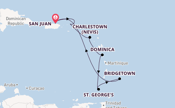 Caribbean from San Juan, Puerto Rico with the Emerald Princess