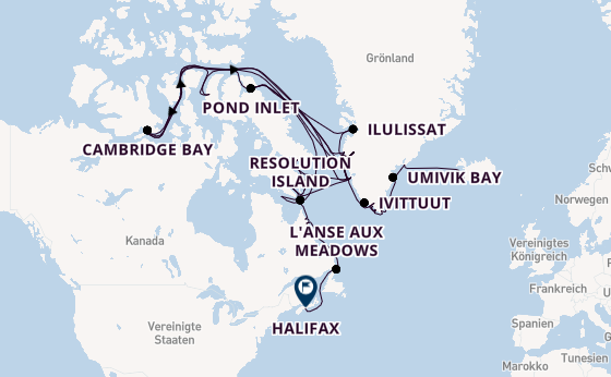 Transatlantik ab Reykjavik, Island auf der Seabourn Venture