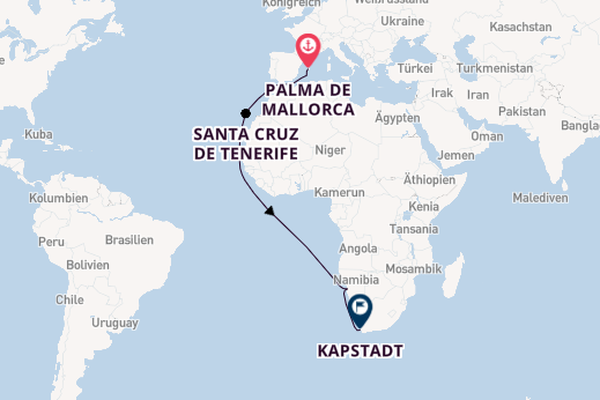 Balearen ab Palma de Mallorca, Spanien auf der Mein Schiff Flow