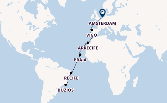 Transatlantic from Rio de Janeiro, Brazil with the Seabourn Venture