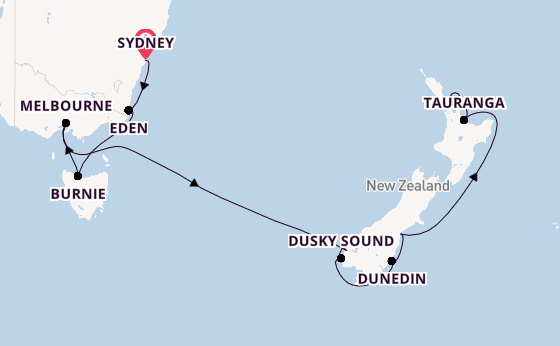 Australië en Nieuw-Zeeland vanaf Sydney, Australië met de Norwegian Spirit