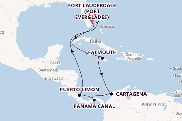 Caribbean from Fort Lauderdale (Port Everglades), Florida, USA with the Caribbean Princess
