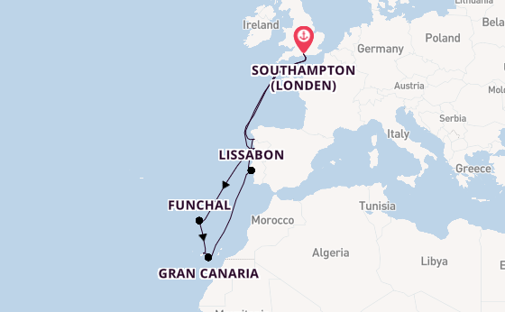 Portugal vanaf Southampton (Londen), Engeland met de Celebrity Apex