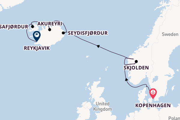 Arctica vanaf Kopenhagen, Denemarken met de Regal Princess