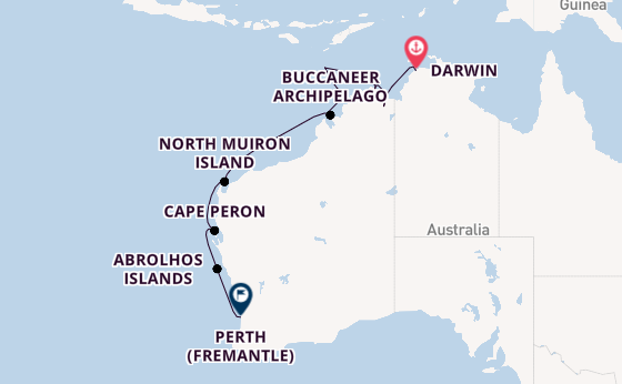 Australia from Darwin, Australia with the Silver Cloud