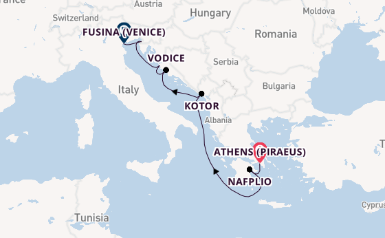Eastern Mediterranean from Athens (Piraeus), Greece with the Seabourn Ovation 