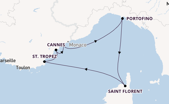 Westliches Mittelmeer ab Nizza, Frankreich auf der EUROPA