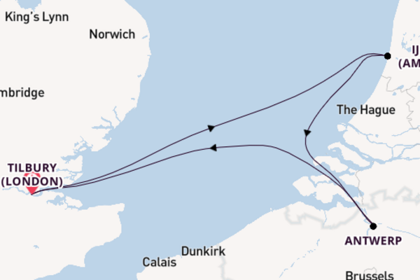 Journey with Ambassador Cruise Line from Tilbury (London)