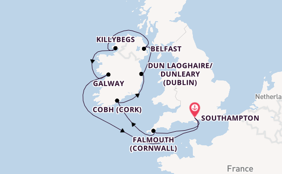 British Isles from Southampton, England with the Caribbean Princess