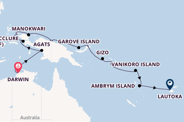 Indonesia from Darwin, Australia with the Seabourn Pursuit