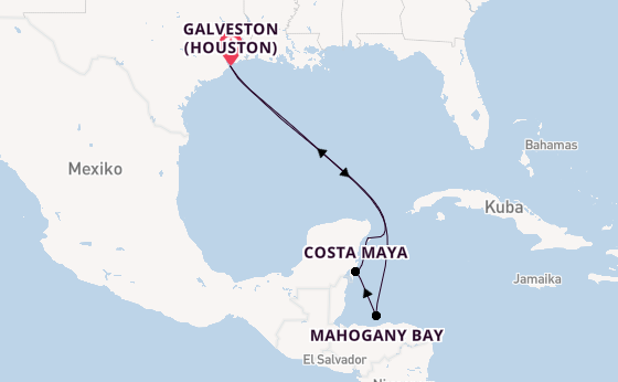Westliche Karibik ab Galveston (Houston), USA auf der Icon of the Seas