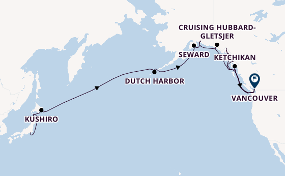 Transpacifisch vanaf Tokio, Japan met de EXPLORA III